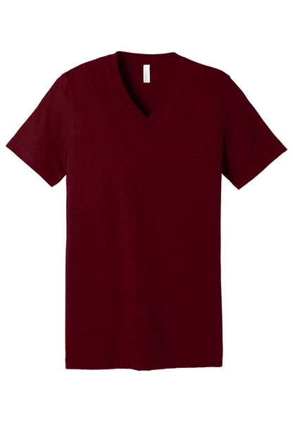 Bella+Canvas Unisex Heather CVC V-Neck Tee BC3005CVC Heather Cardinal