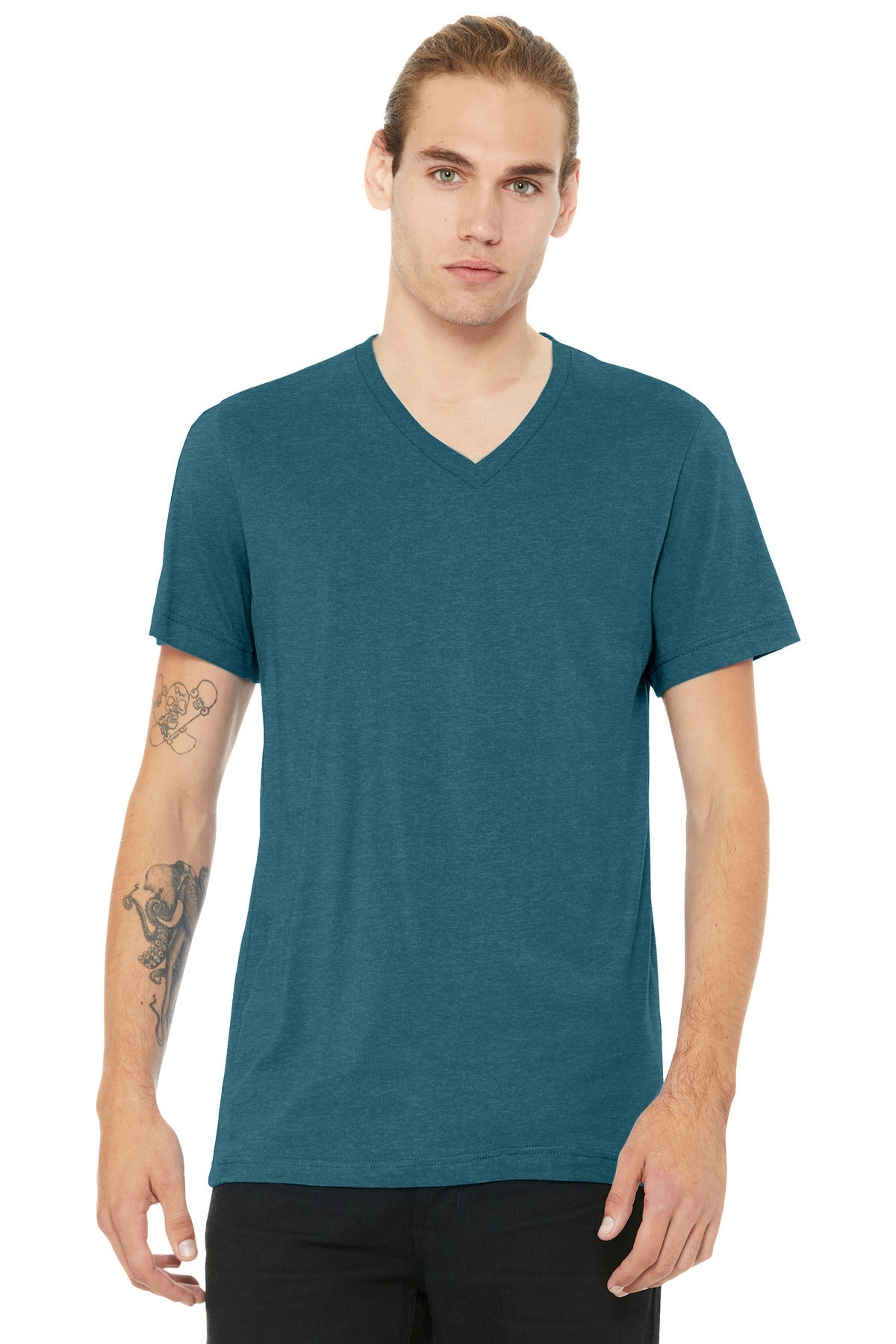 Bella+Canvas Unisex Heather CVC V-Neck Tee BC3005CVC image 1