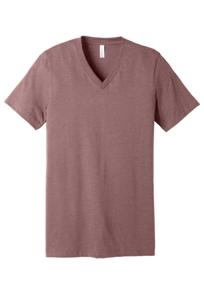 Bella+Canvas Unisex Heather CVC V-Neck Tee BC3005CVC Heather Mauve