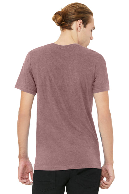 Bella+Canvas Unisex Heather CVC V-Neck Tee BC3005CVC Heather Mauve