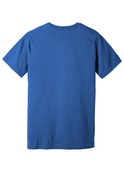 Bella+Canvas Unisex Heather CVC V-Neck Tee BC3005CVC Heather True Royal