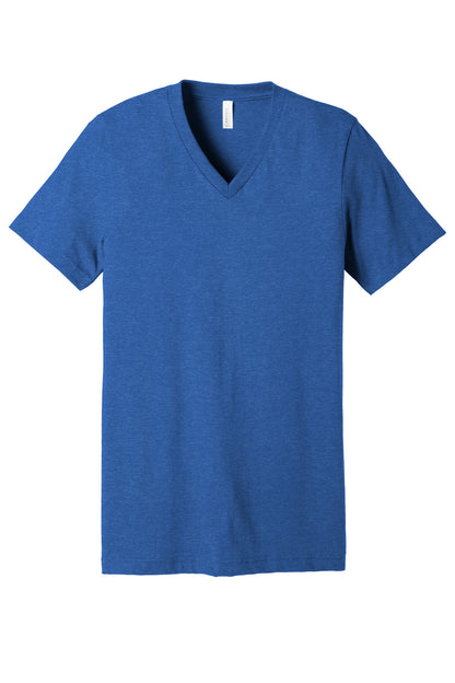 Bella+Canvas Unisex Heather CVC V-Neck Tee BC3005CVC Heather True Royal