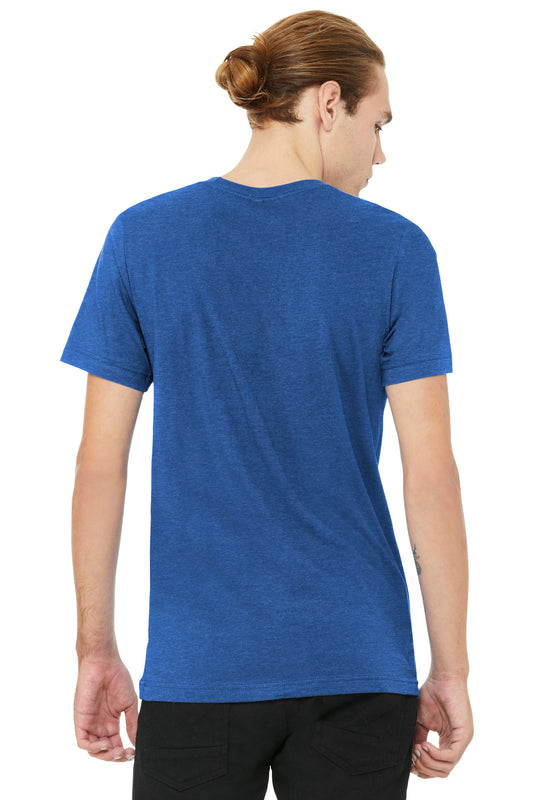 BELLA+CANVAS Unisex Heather CVC V-Neck Tee BC3005CVC Heather True Royal