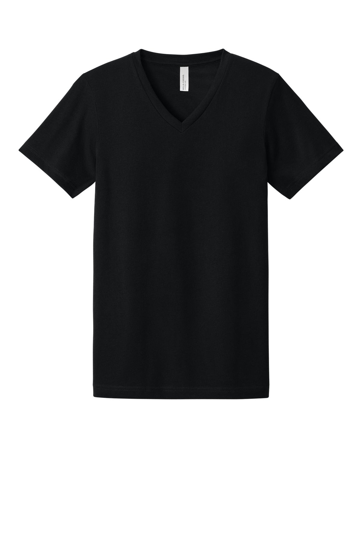 Bella+Canvas Unisex Heather CVC V-Neck Tee BC3005CVC Solid Black Blend