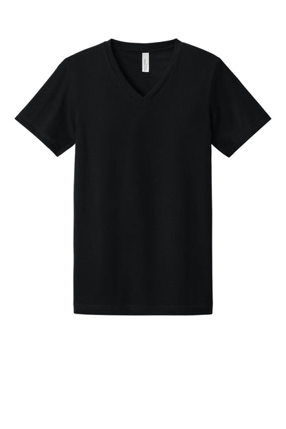 Bella+Canvas Unisex Heather CVC V-Neck Tee BC3005CVC Solid Black Blend