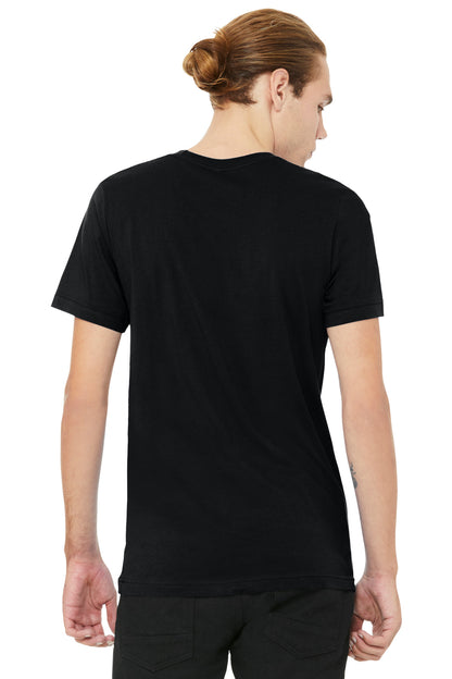Bella+Canvas Unisex Heather CVC V-Neck Tee BC3005CVC Solid Black Blend