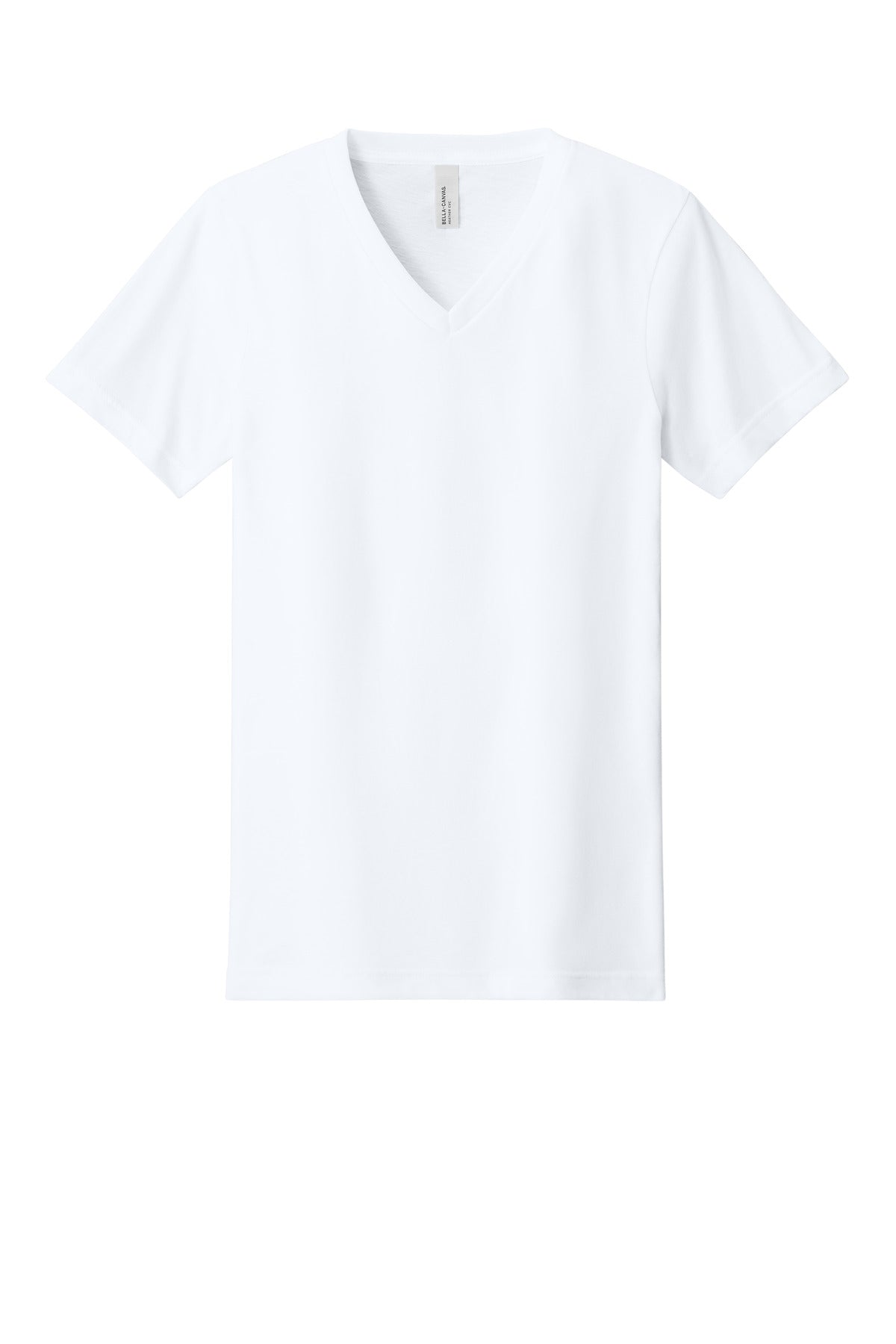 Bella+Canvas Unisex Heather CVC V-Neck Tee BC3005CVC Solid White Blend