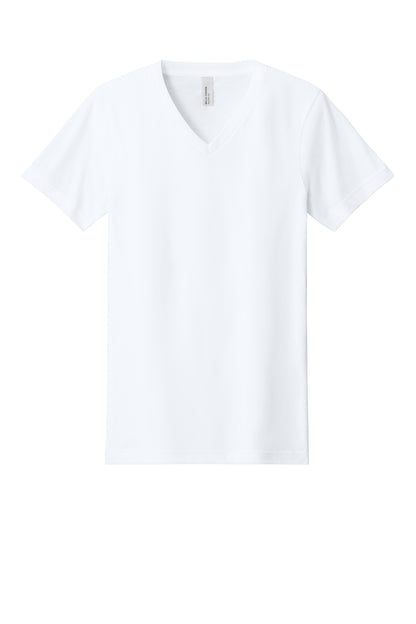 Bella+Canvas Unisex Heather CVC V-Neck Tee BC3005CVC Solid White Blend