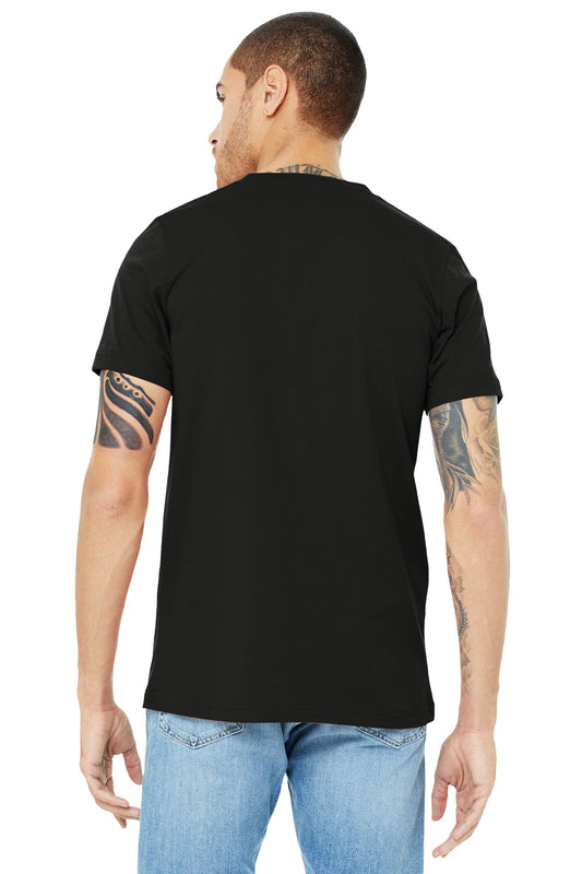 BELLA+CANVAS  Unisex Jersey Short Sleeve V-Neck Tee. BC3005 Black
