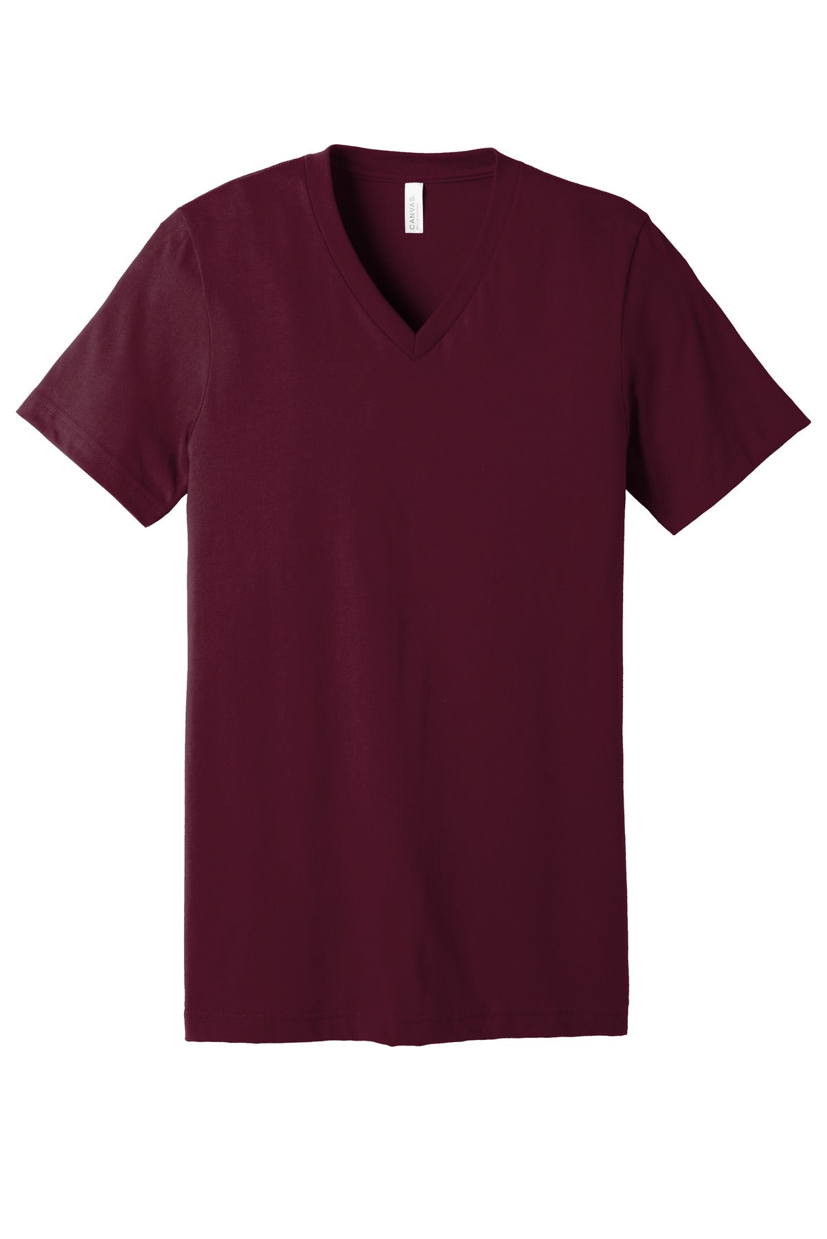 BELLA+CANVAS  Unisex Jersey Short Sleeve V-Neck Tee. BC3005 Maroon