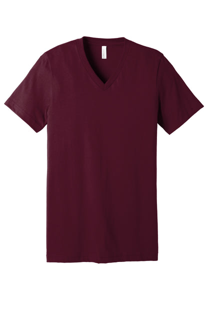 BELLA+CANVAS  Unisex Jersey Short Sleeve V-Neck Tee. BC3005 Maroon