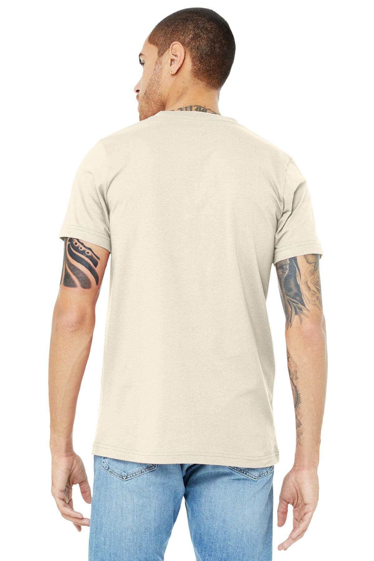 Bella+Canvas Unisex Jersey Short Sleeve V-Neck Tee BC3005 Natural