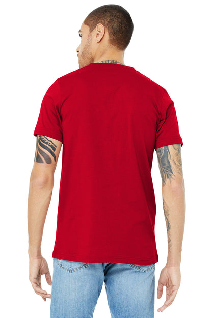 BELLA+CANVAS  Unisex Jersey Short Sleeve V-Neck Tee. BC3005 Red