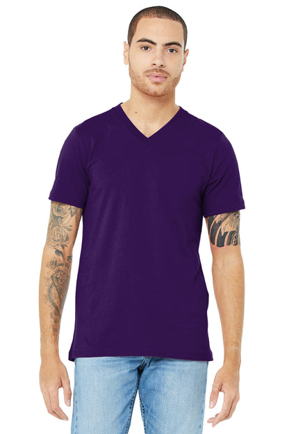 Bella+Canvas Unisex Jersey Short Sleeve V-Neck Tee BC3005 Team Purple