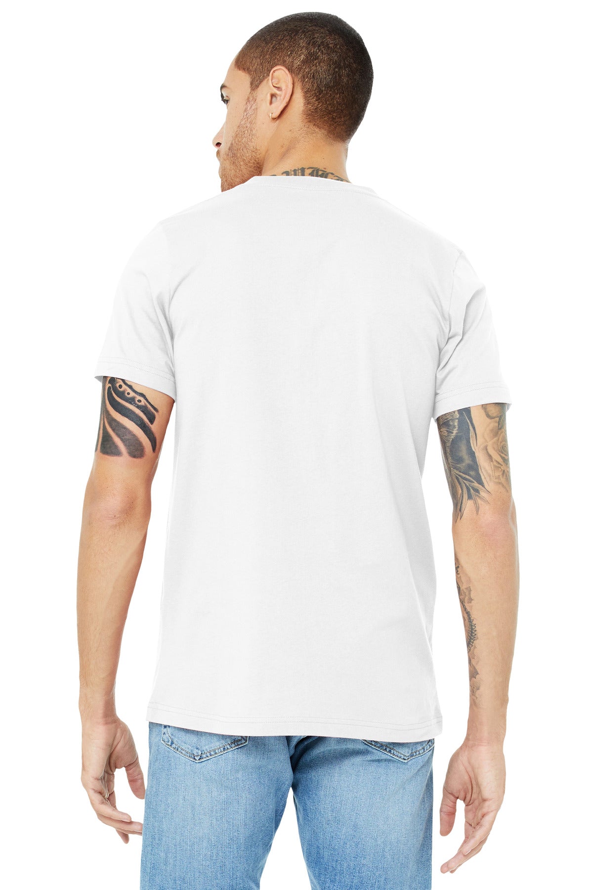 BELLA+CANVAS  Unisex Jersey Short Sleeve V-Neck Tee. BC3005 White
