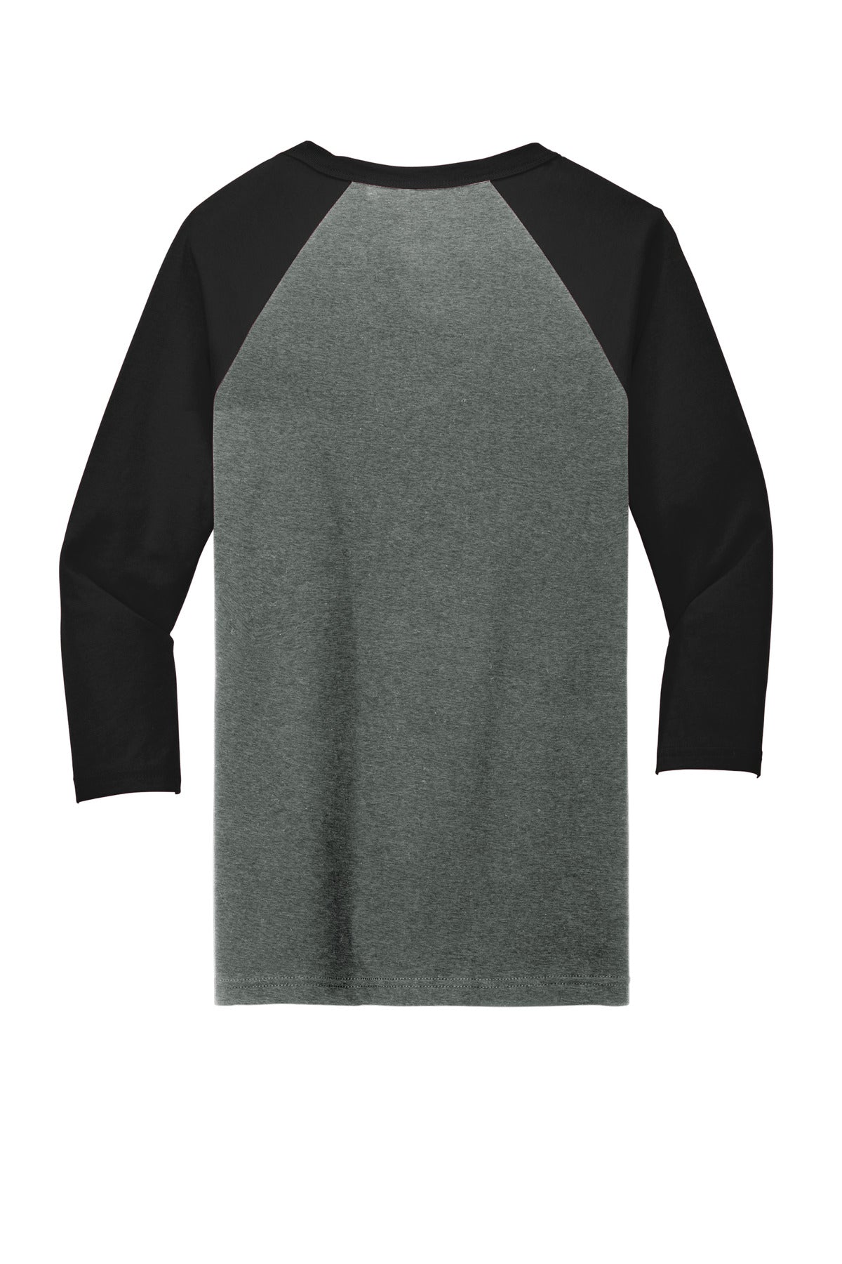 BELLA+CANVAS  Unisex 3/4-Sleeve Baseball Tee. BC3200 Deep Heather/ Black