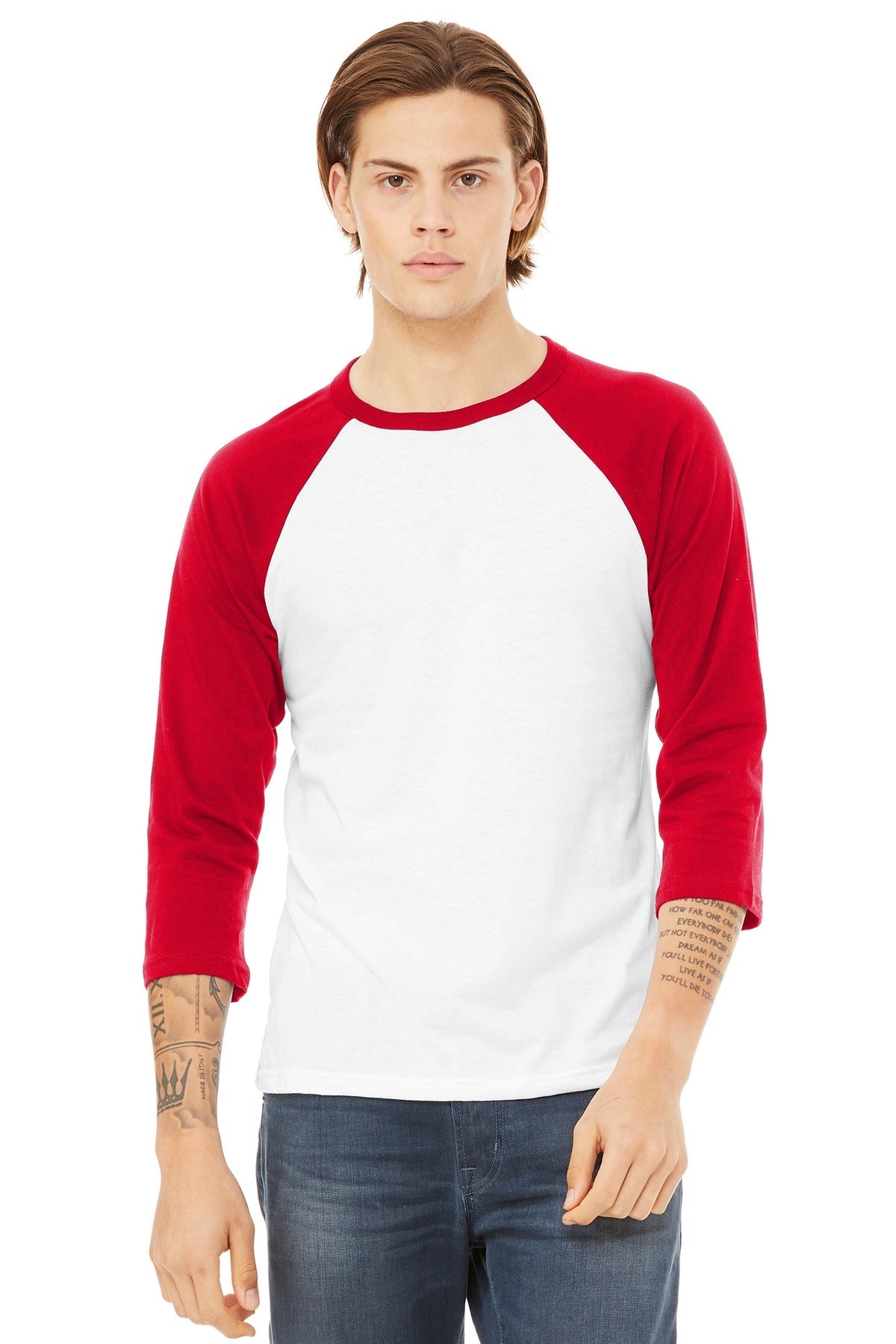 Bella+Canvas Unisex 3/4-Sleeve Baseball Tee BC3200 image 1