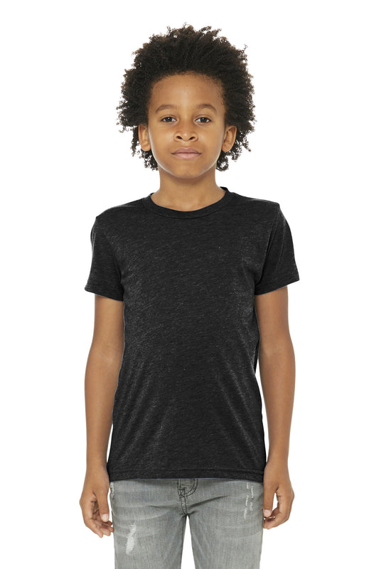 Bella+Canvas Youth Triblend Short Sleeve Tee BC3413Y Charcoal Black Triblend