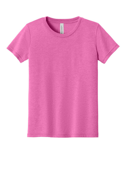 Bella+Canvas Youth Triblend Short Sleeve Tee BC3413Y Charity Pink Triblend