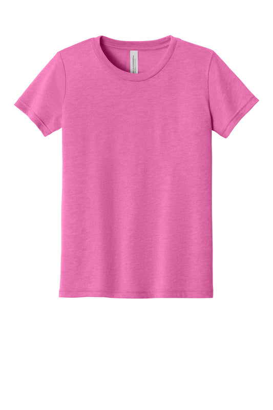Bella+Canvas Youth Triblend Short Sleeve Tee BC3413Y Charity Pink Triblend