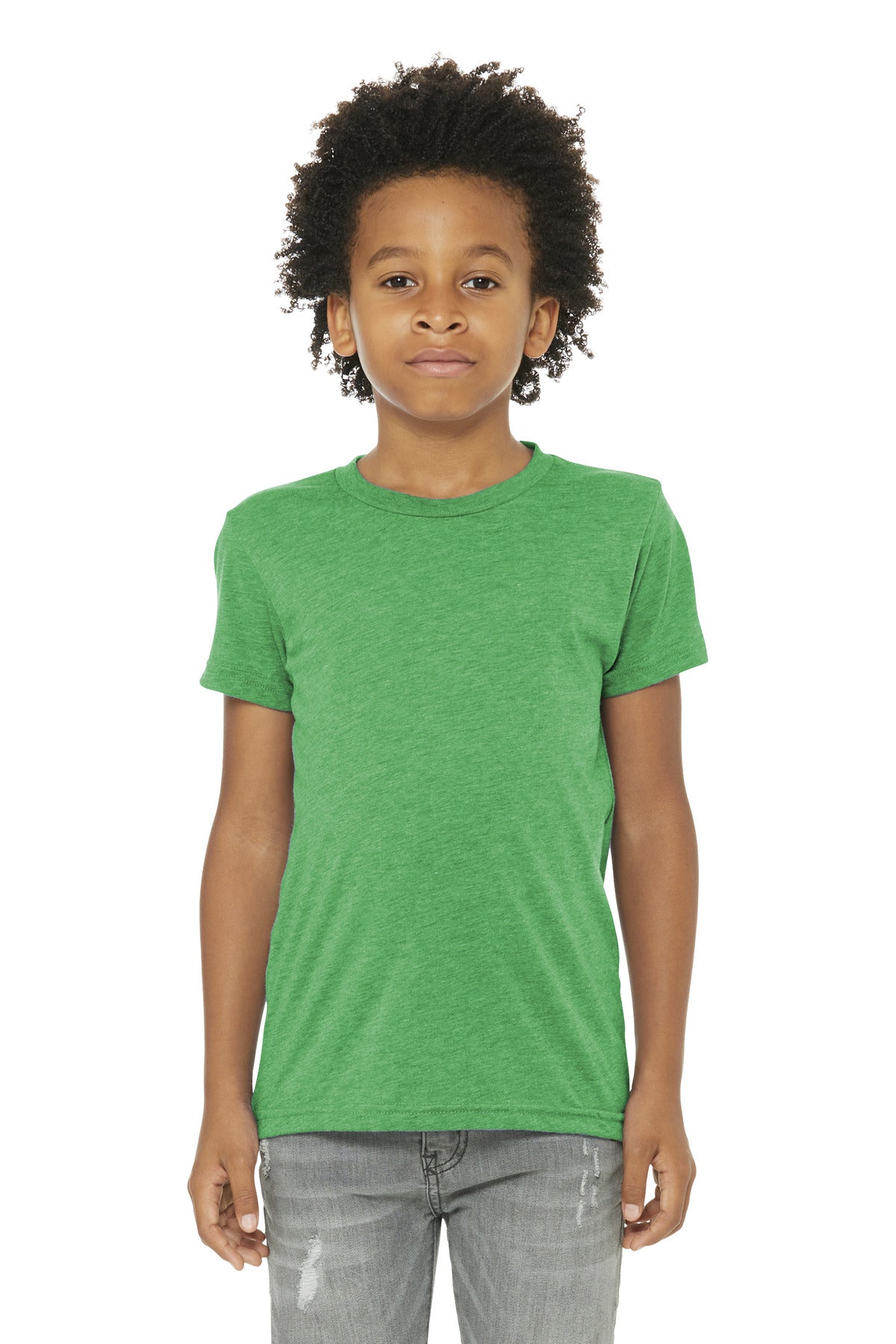 Bella+Canvas Youth Triblend Short Sleeve Tee BC3413Y Green Triblend