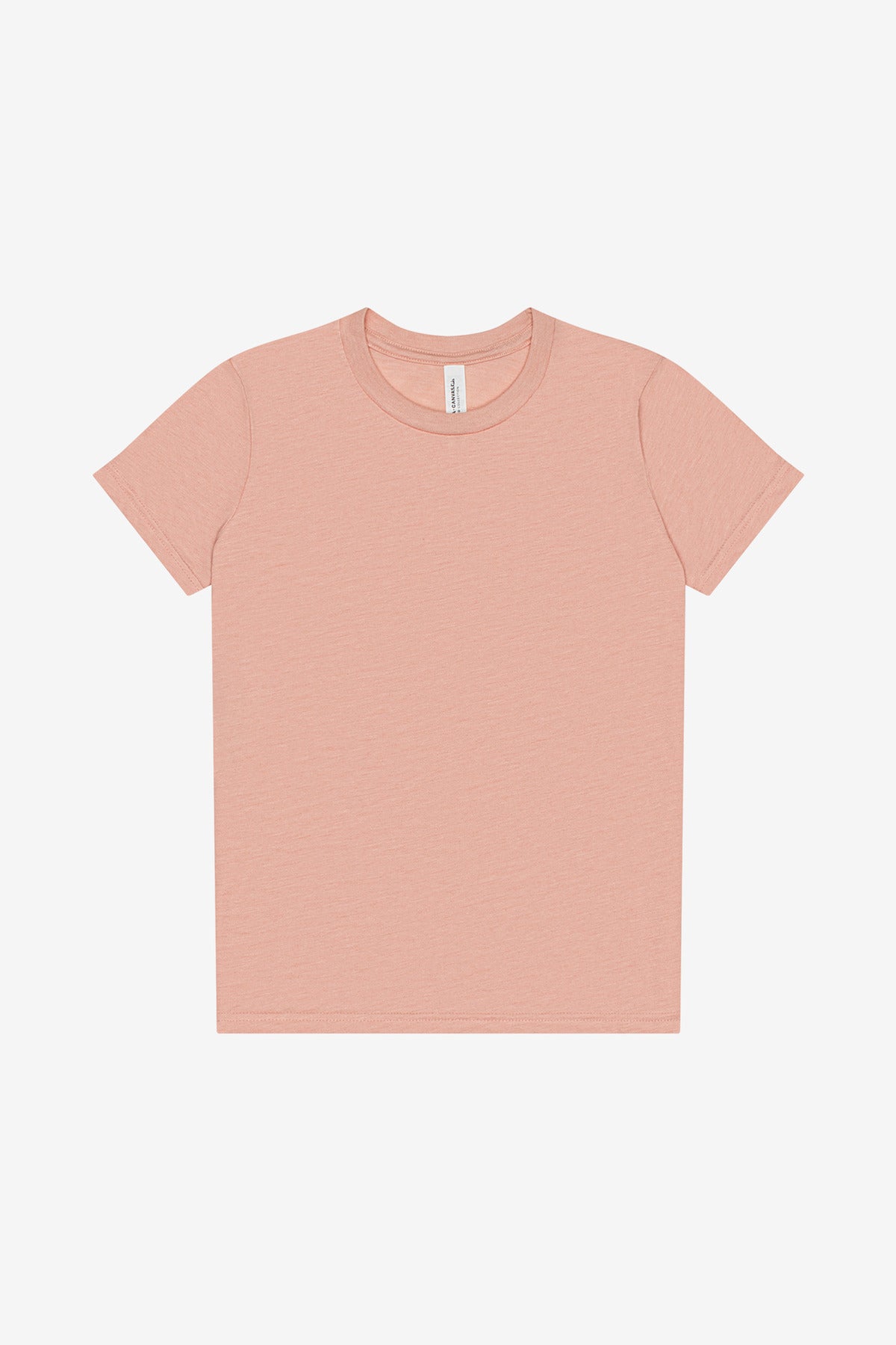 BELLA+CANVAS Youth Triblend Short Sleeve Tee. BC3413Y Peach Triblend