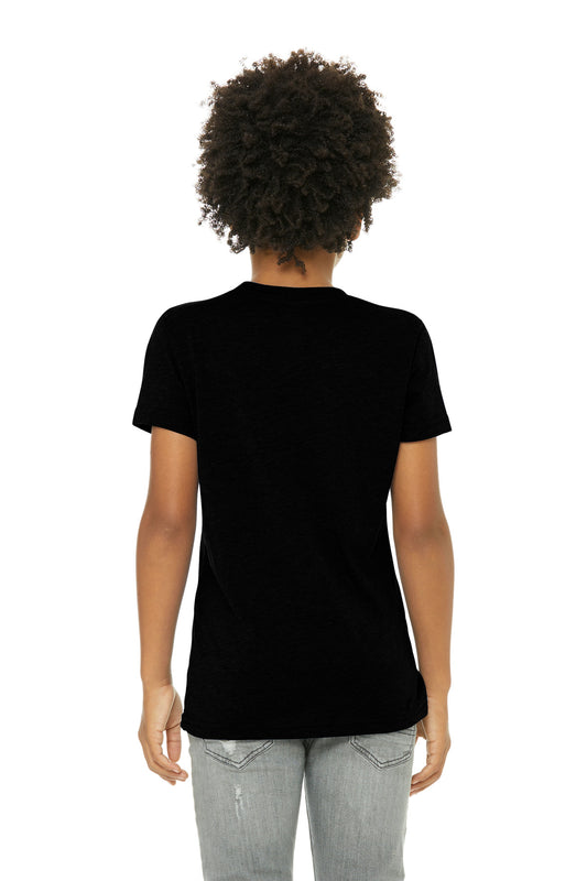 Bella+Canvas Youth Triblend Short Sleeve Tee BC3413Y Solid Black Triblend