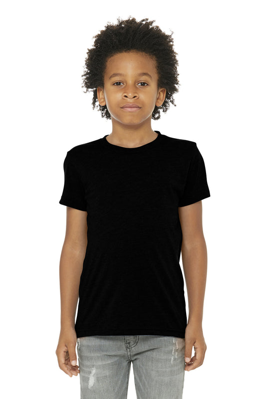 Bella+Canvas Youth Triblend Short Sleeve Tee BC3413Y Solid Black Triblend