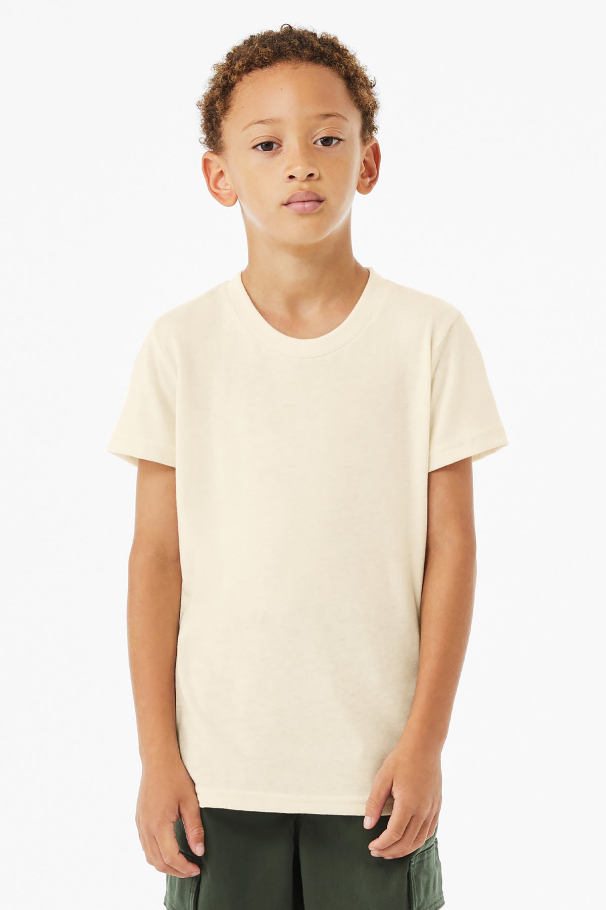 Bella+Canvas Youth Triblend Short Sleeve Tee BC3413Y Solid Natural Triblend
