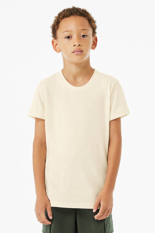 Bella+Canvas Youth Triblend Short Sleeve Tee BC3413Y Solid Natural Triblend