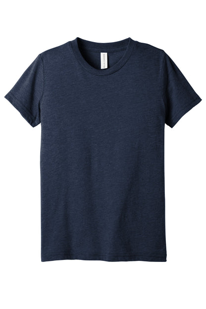 Bella+Canvas Youth Triblend Short Sleeve Tee BC3413Y Solid Navy Triblend