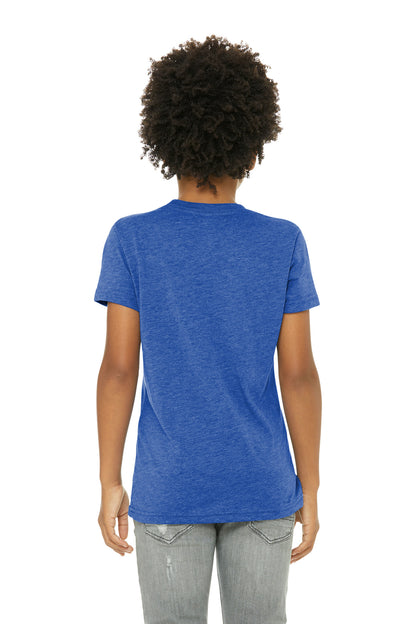 Bella+Canvas Youth Triblend Short Sleeve Tee BC3413Y True Royal Triblend