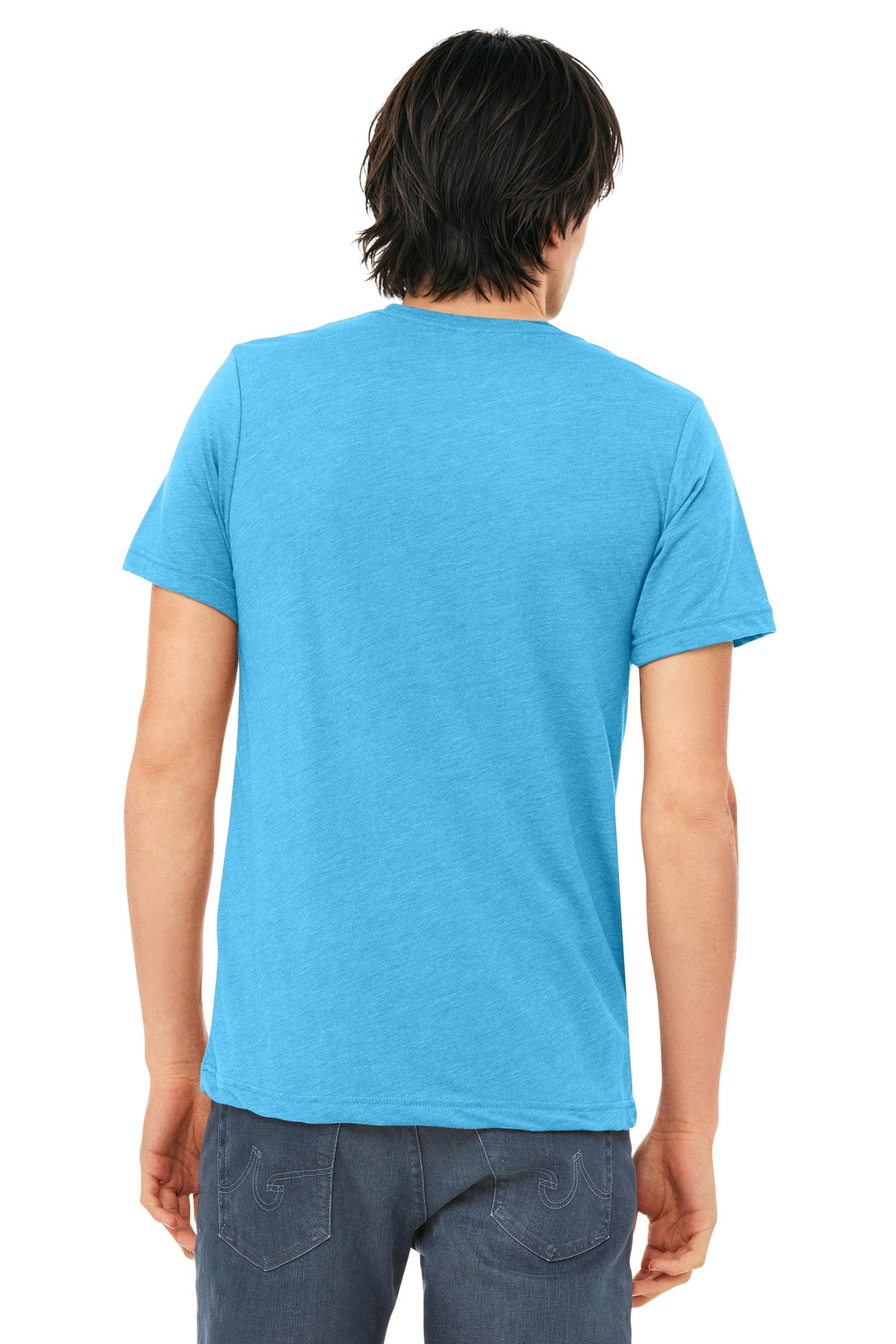 Bella+Canvas Unisex Triblend Short Sleeve Tee BC3413 Aqua Triblend