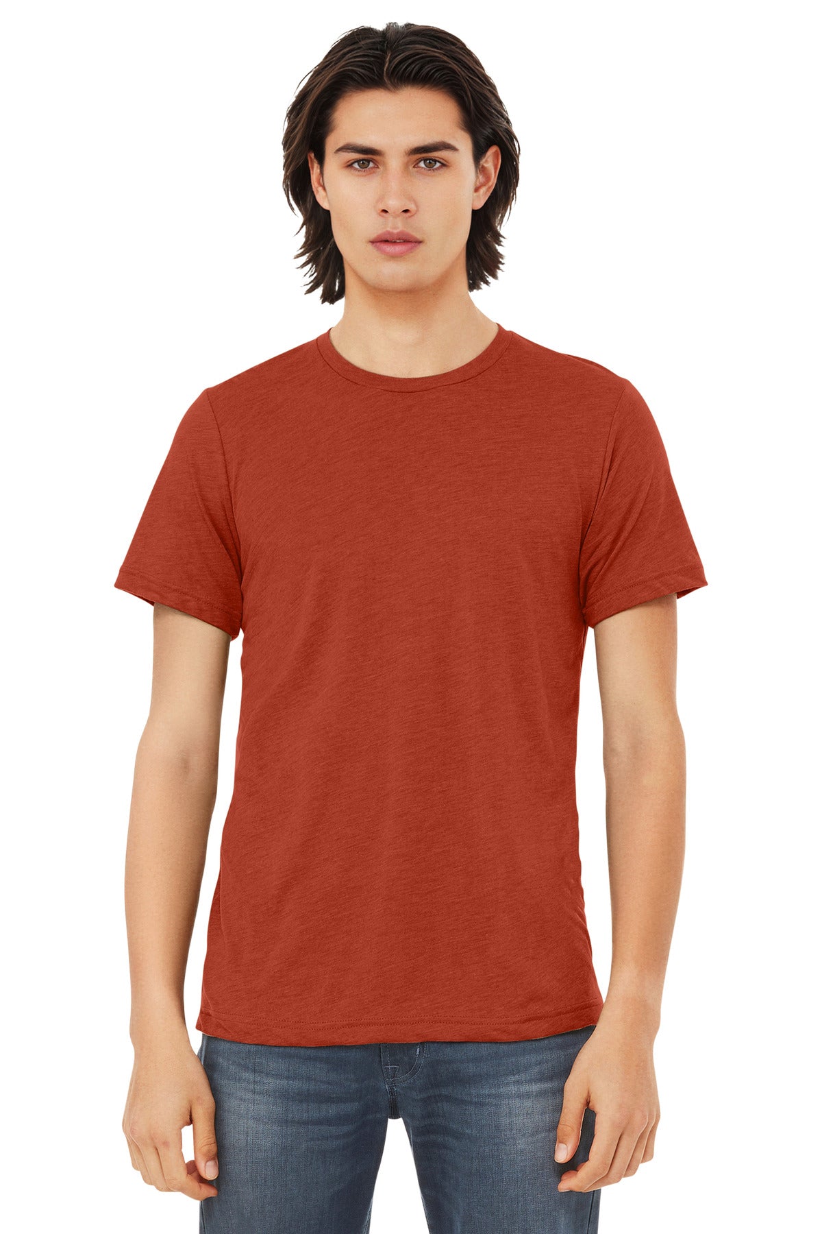 Bella+Canvas Unisex Triblend Short Sleeve Tee BC3413 Brick Triblend