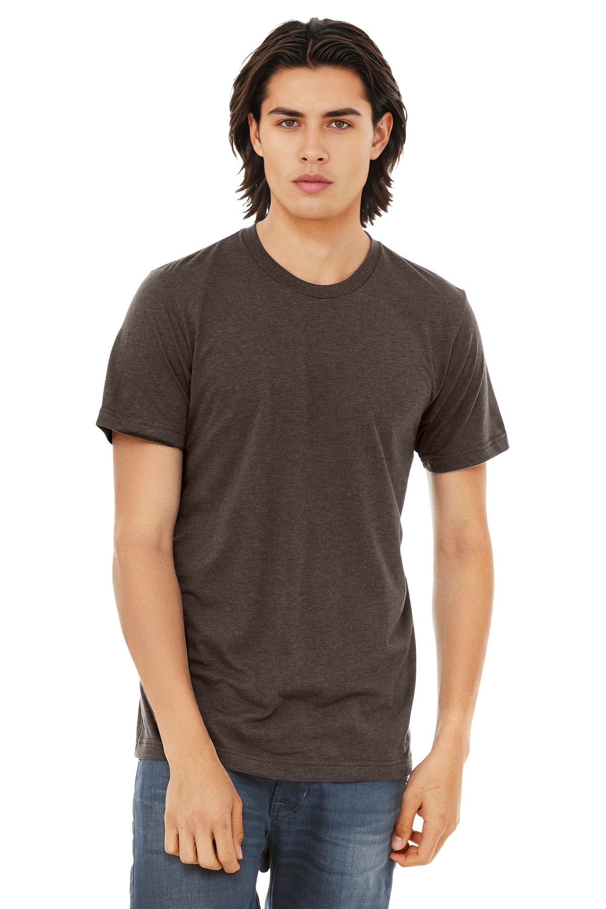 Bella+Canvas Unisex Triblend Short Sleeve Tee BC3413 Brown Triblend