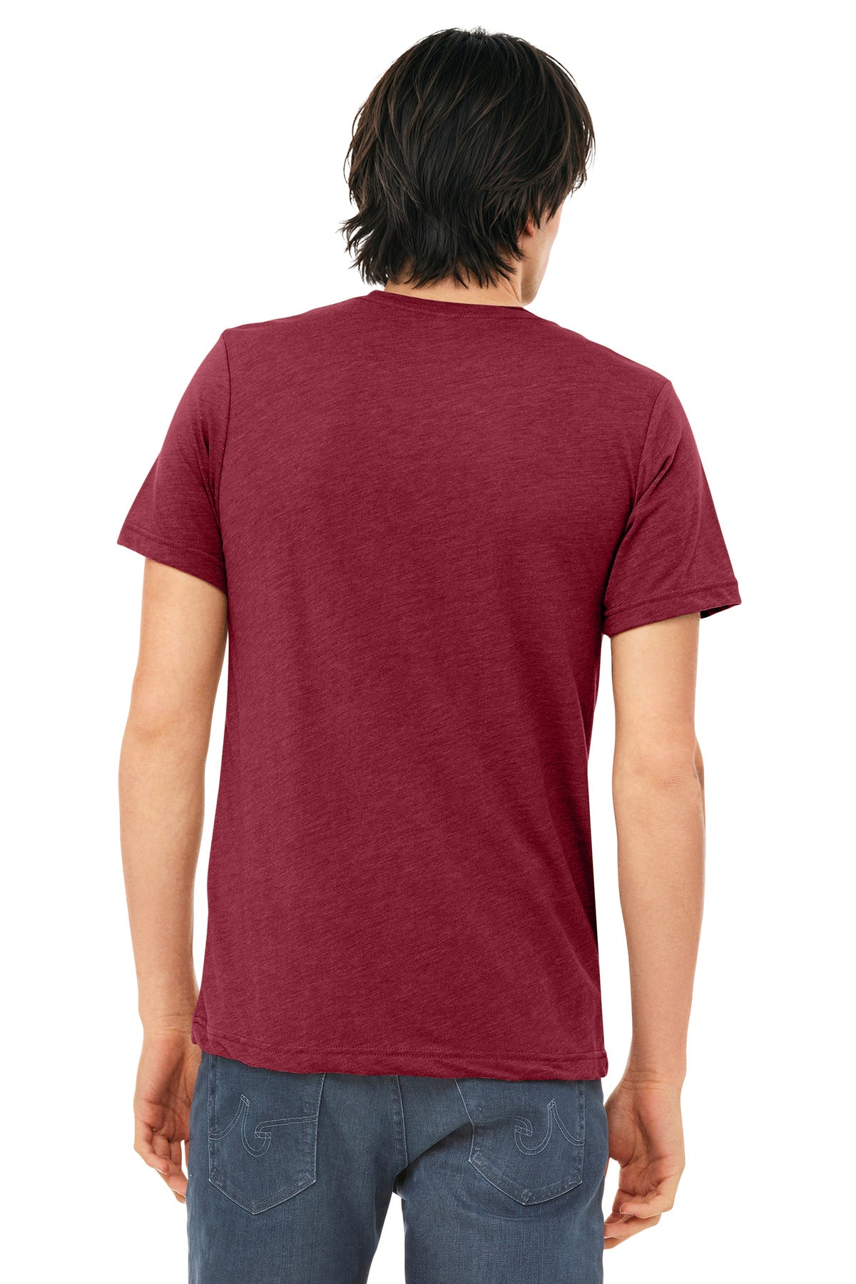 Bella+Canvas Unisex Triblend Short Sleeve Tee BC3413 Cardinal Triblend