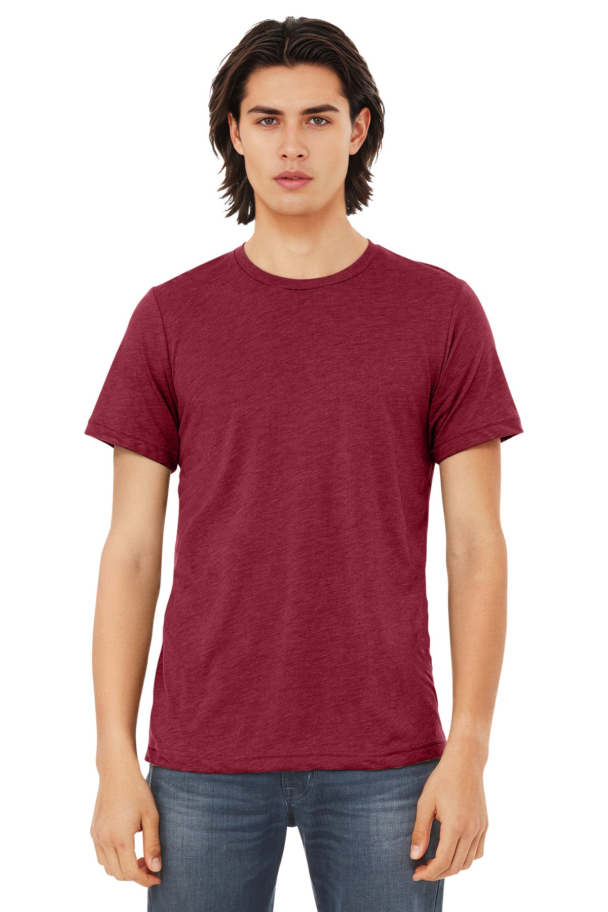 Bella+Canvas Unisex Triblend Short Sleeve Tee BC3413 Cardinal Triblend