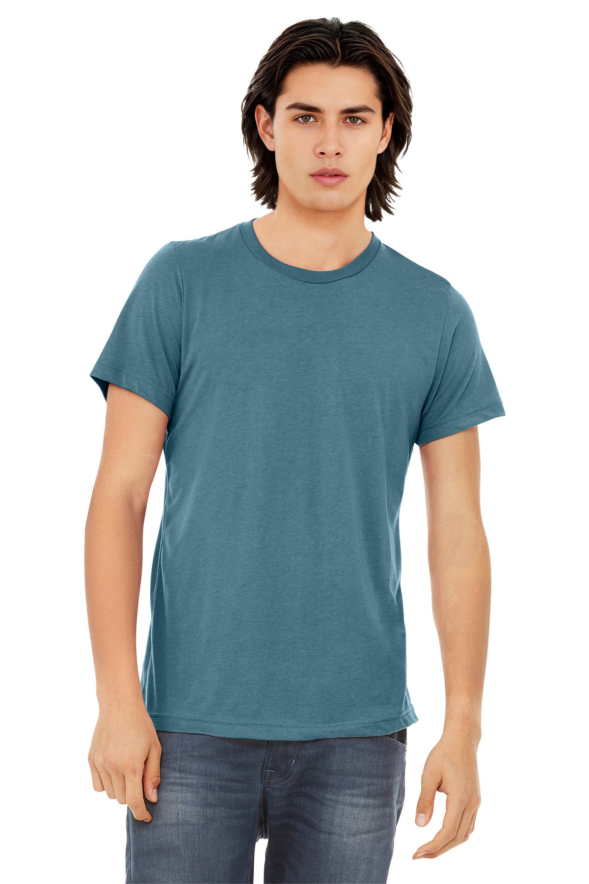 Bella+Canvas Unisex Triblend Short Sleeve Tee BC3413 Denim Triblend