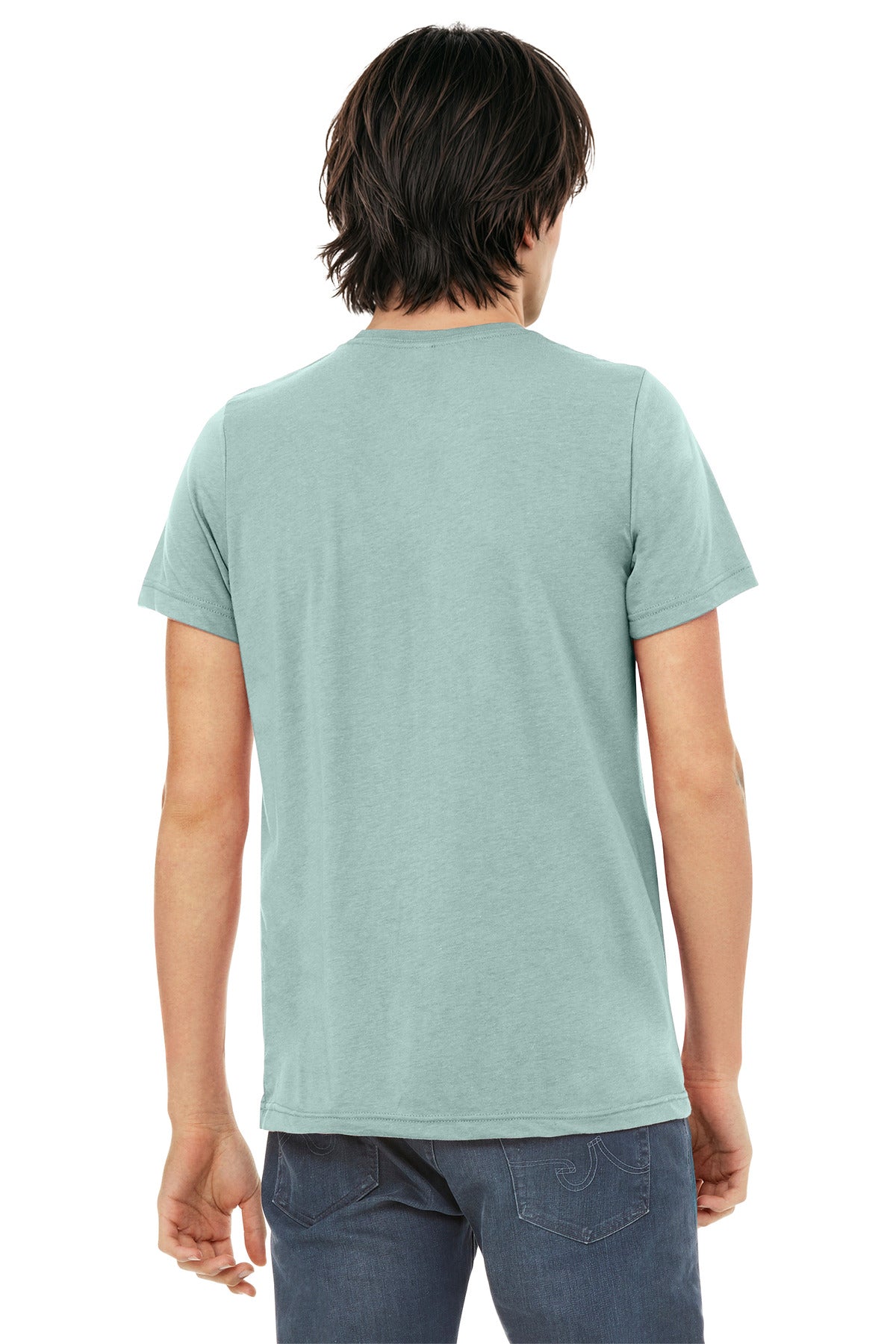 Bella+Canvas Unisex Triblend Short Sleeve Tee BC3413 Dusty Blue Triblend