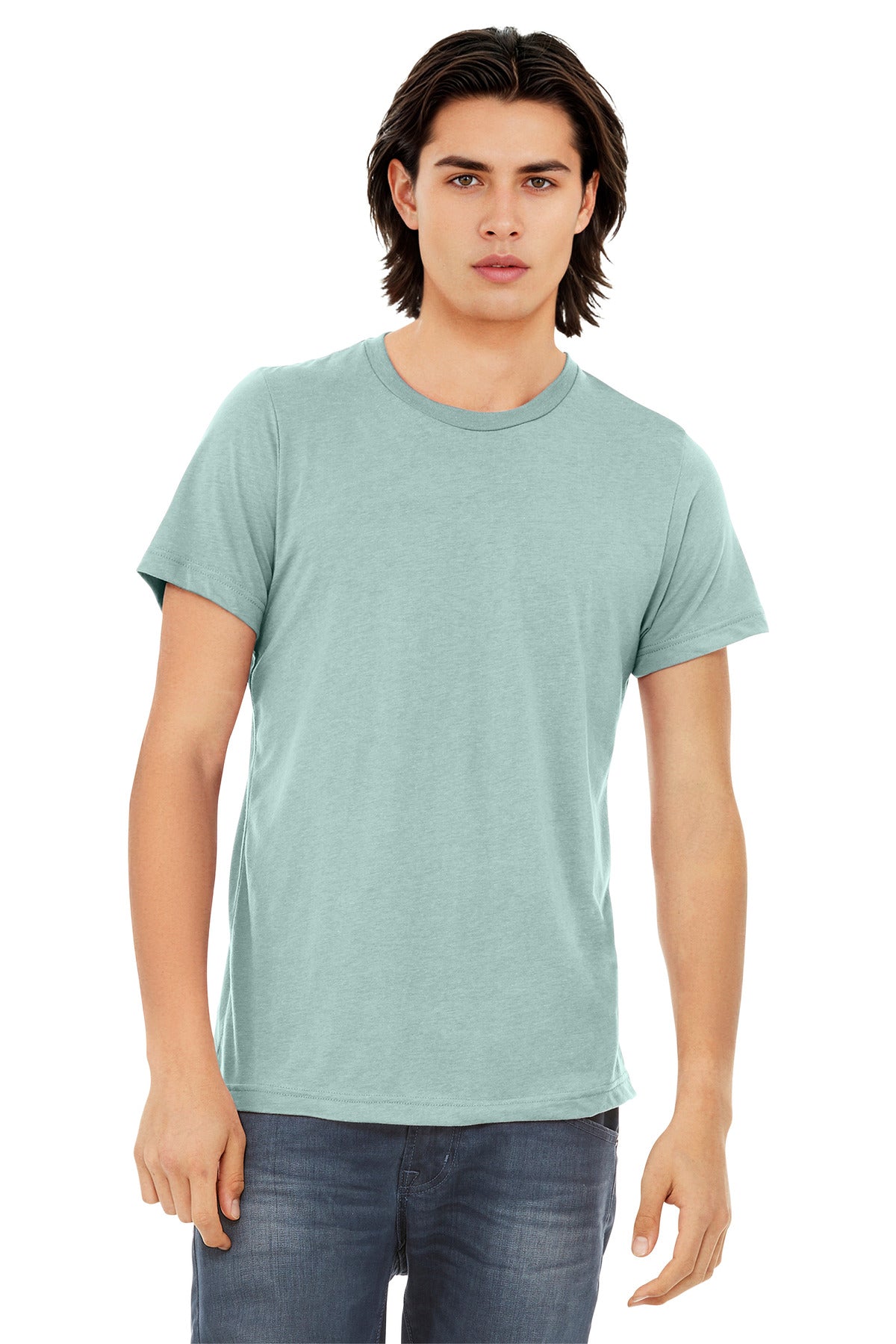 Bella+Canvas Unisex Triblend Short Sleeve Tee BC3413 Dusty Blue Triblend