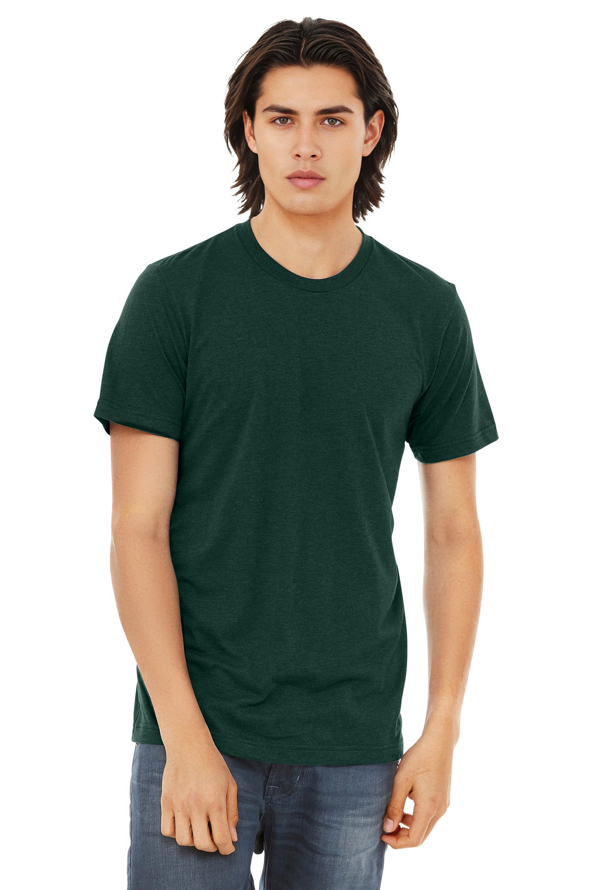 Bella+Canvas Unisex Triblend Short Sleeve Tee BC3413 Emerald Triblend
