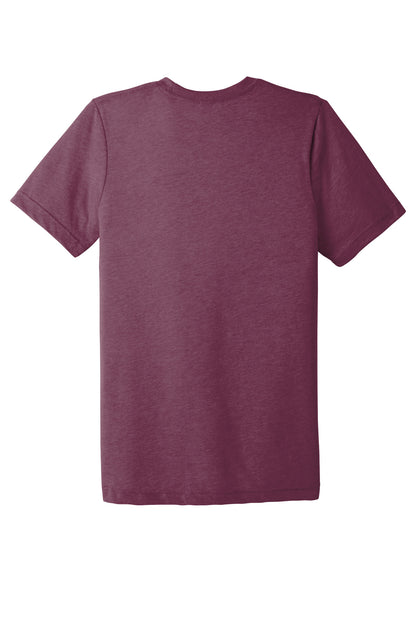 BELLA+CANVAS  Unisex Triblend Short Sleeve Tee. BC3413 Maroon Triblend