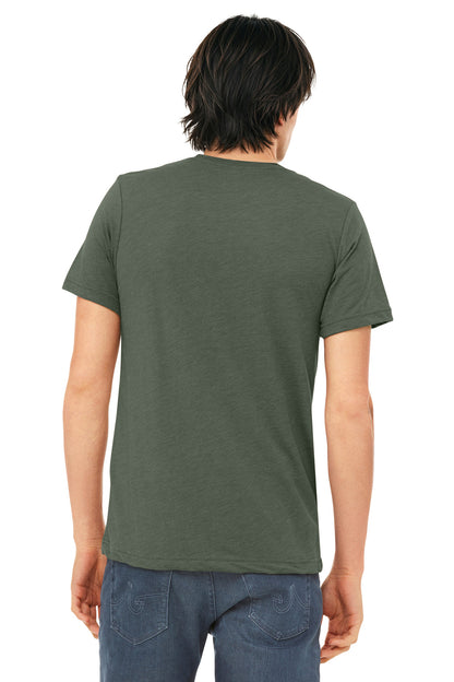 Bella+Canvas Unisex Triblend Short Sleeve Tee BC3413 Military Green Triblend