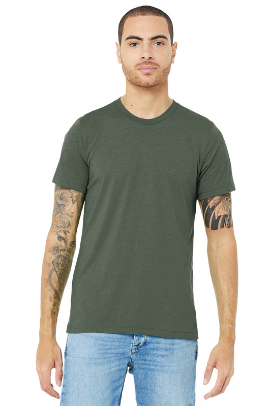 BELLA+CANVAS  Unisex Triblend Short Sleeve Tee. BC3413 Military Green Triblend