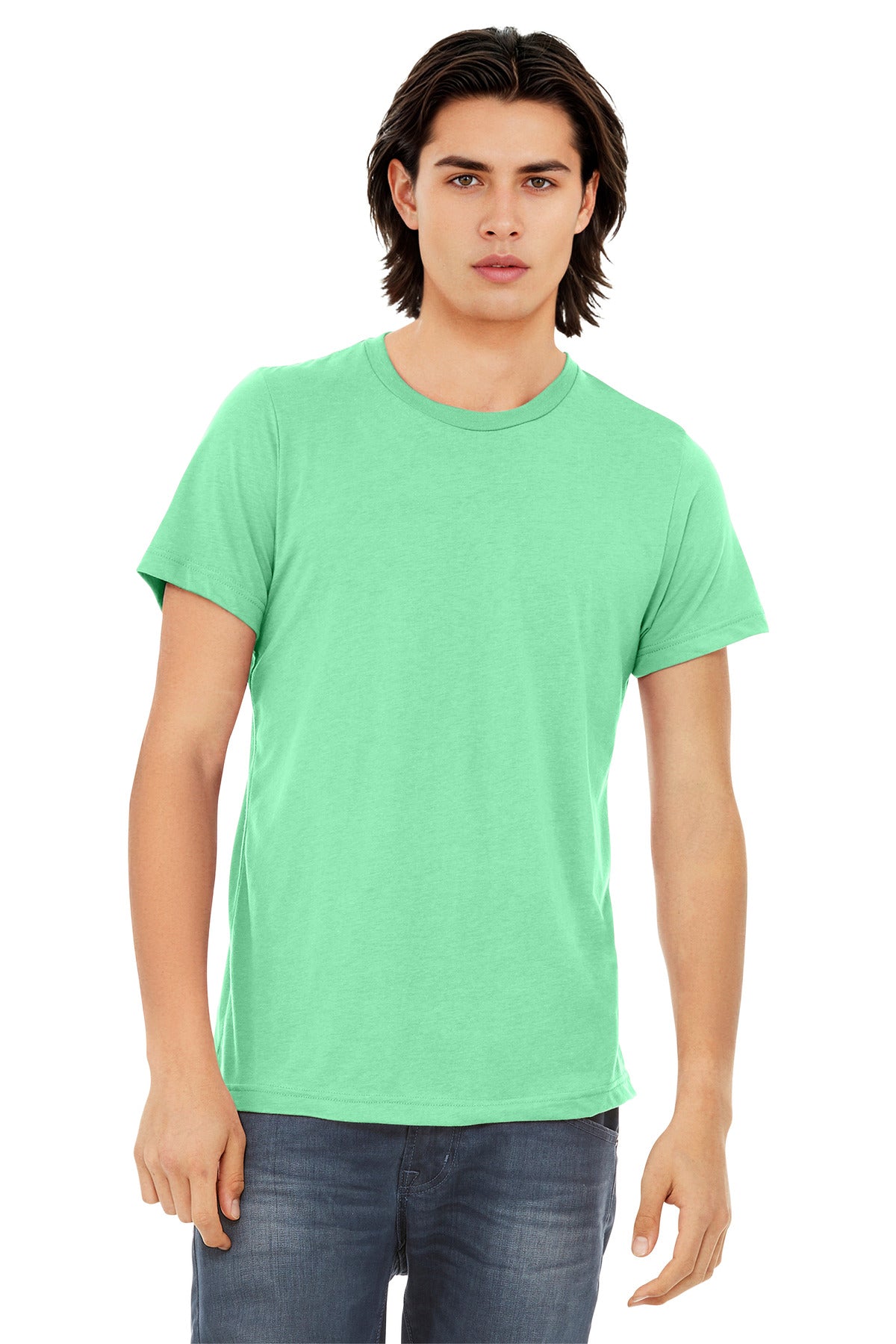 Bella+Canvas Unisex Triblend Short Sleeve Tee BC3413 Mint Triblend