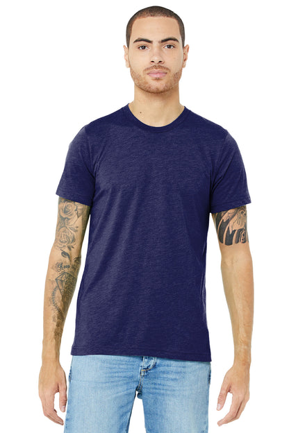 BELLA+CANVAS  Unisex Triblend Short Sleeve Tee. BC3413 Navy Triblend