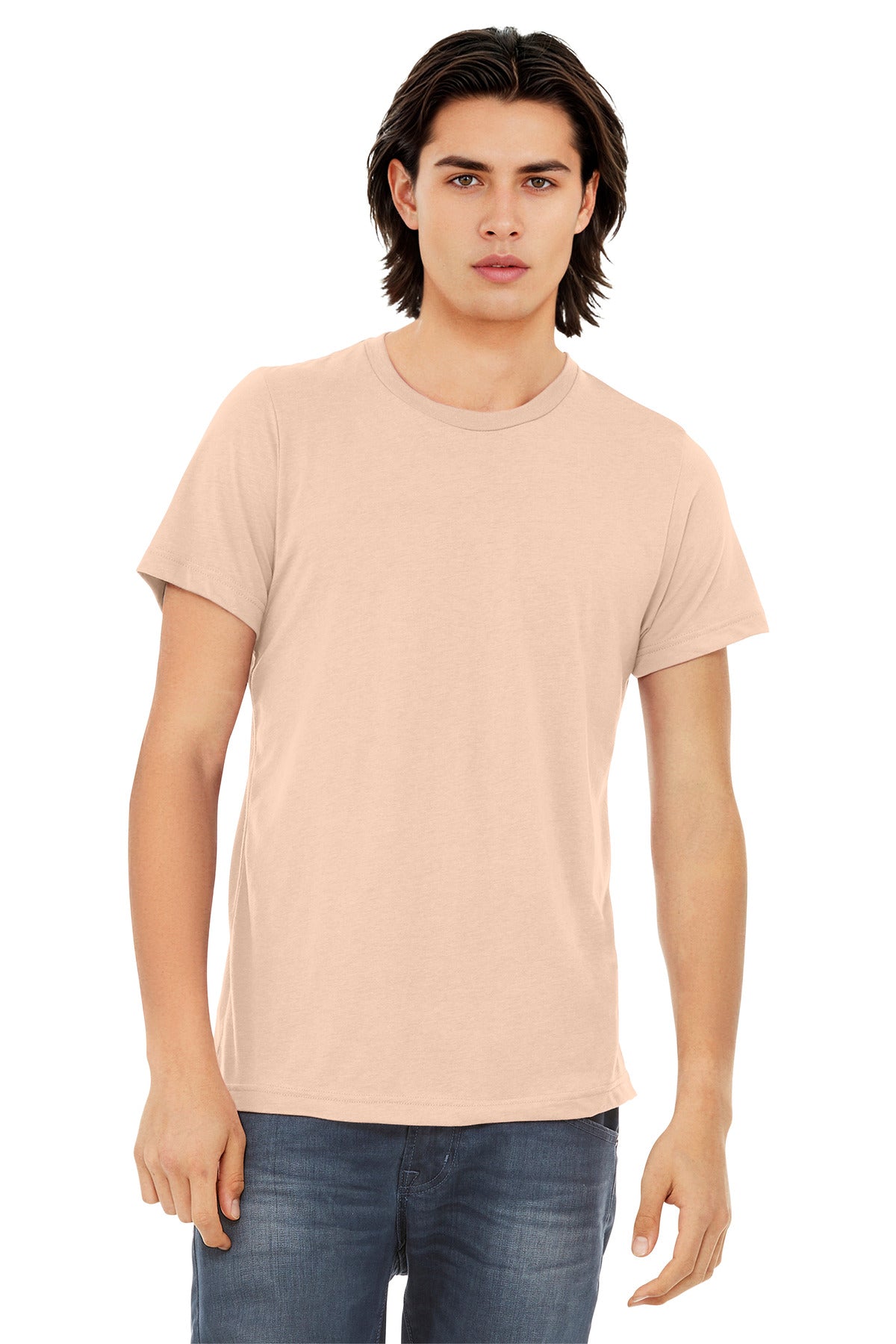 Bella+Canvas Unisex Triblend Short Sleeve Tee BC3413 Peach Triblend