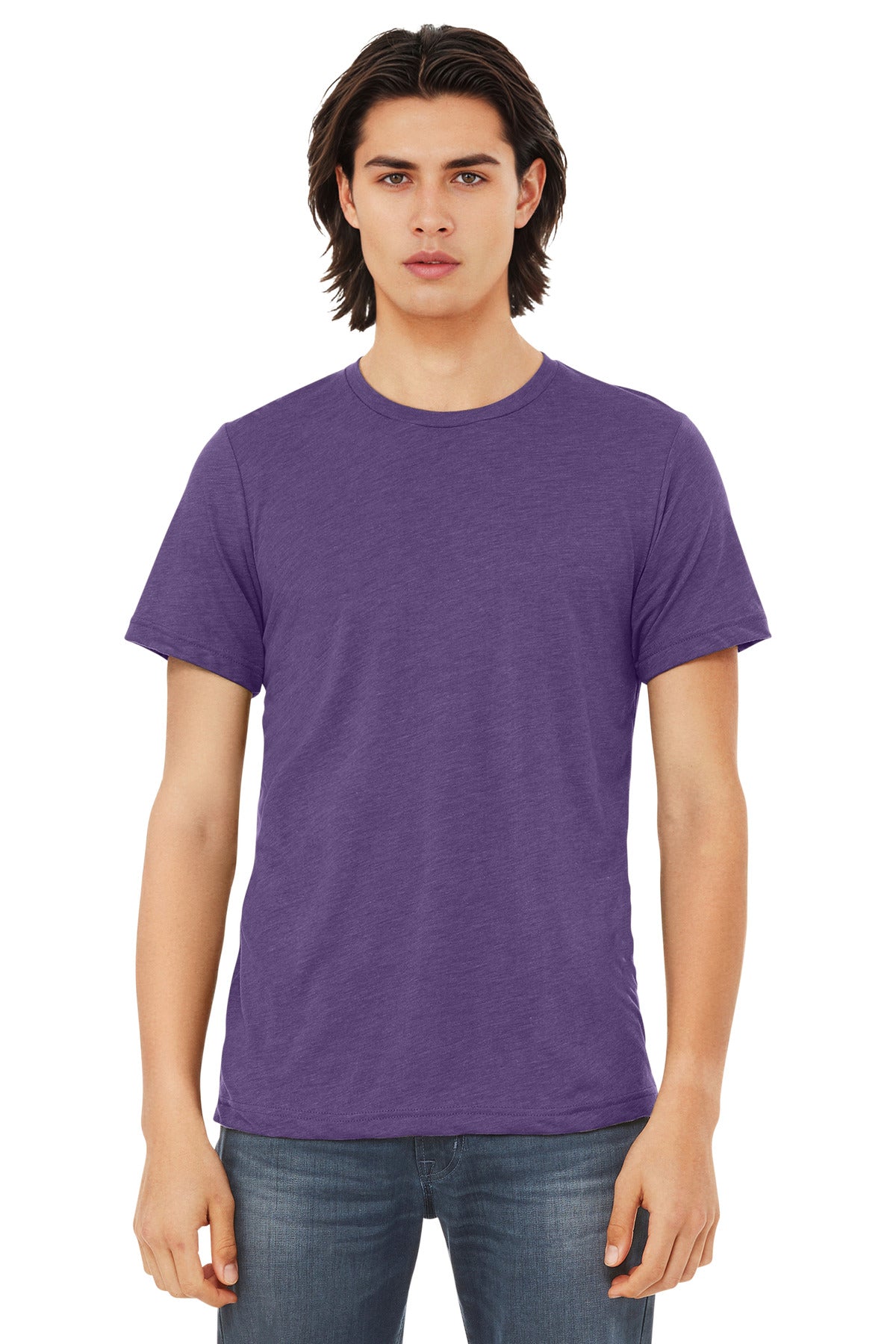 Bella+Canvas Unisex Triblend Short Sleeve Tee BC3413 Purple Triblend
