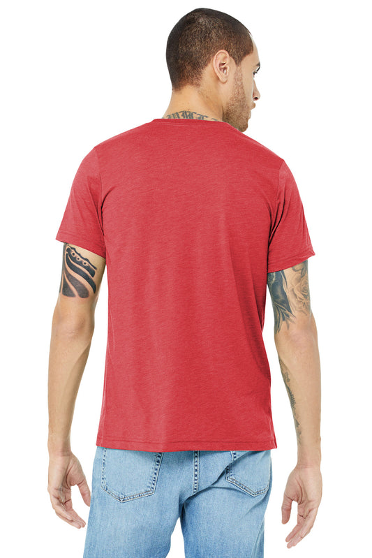 BELLA+CANVAS  Unisex Triblend Short Sleeve Tee. BC3413 Red Triblend