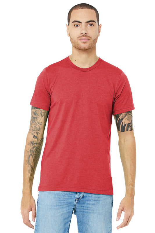 BELLA+CANVAS  Unisex Triblend Short Sleeve Tee. BC3413 Red Triblend